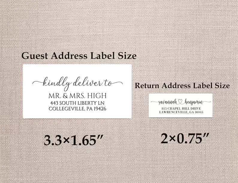 Graduation Return or Guest Address Label/recipient Address Labels