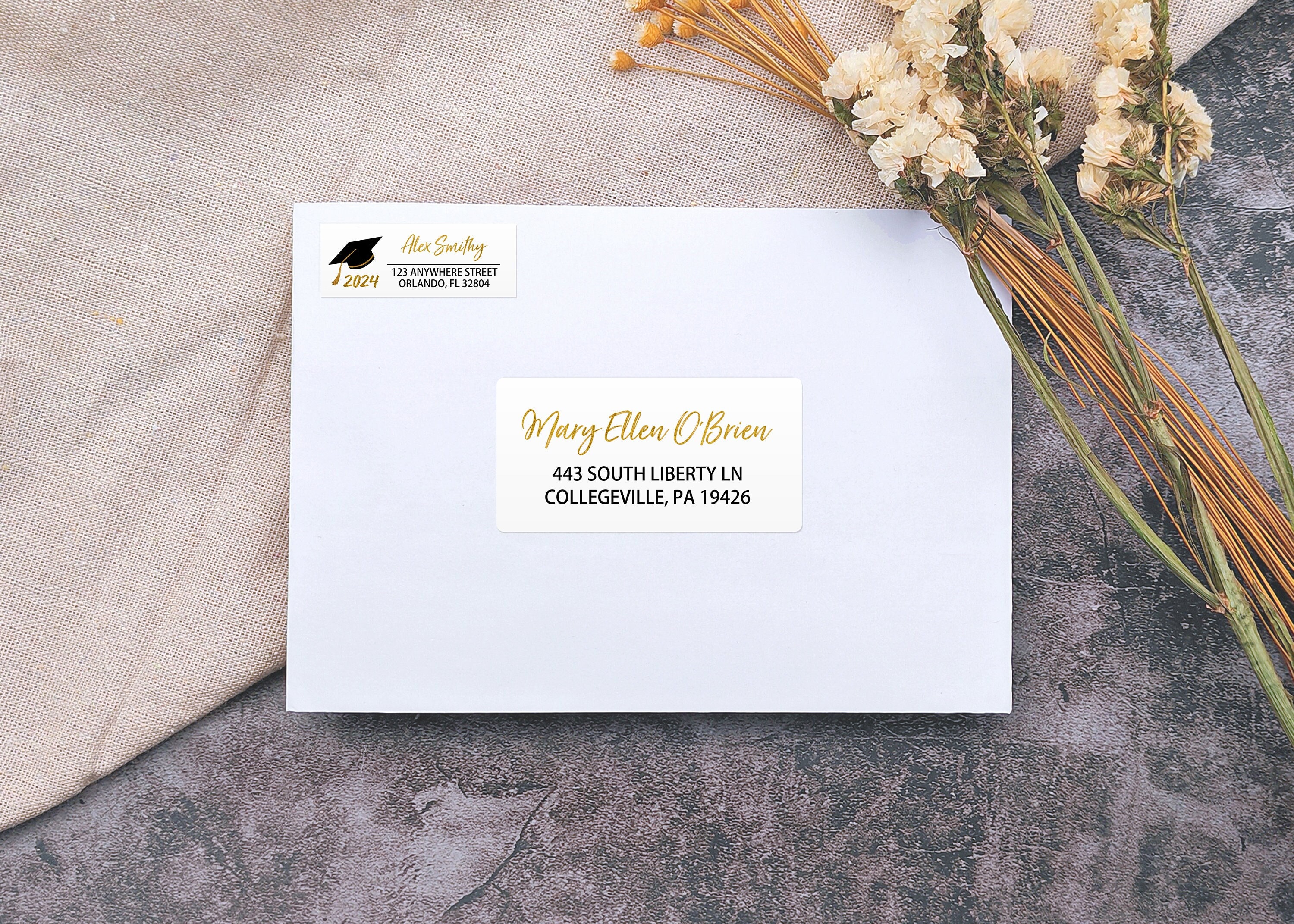 Graduation Return or Guest Address Label/recipient Address Labels