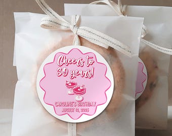 Happy Birthday Friend Stickers/Round Stickers/Personalized Stickers Labels/Custom Stickers/Birthday Gift Stickers/Thank You Stickers