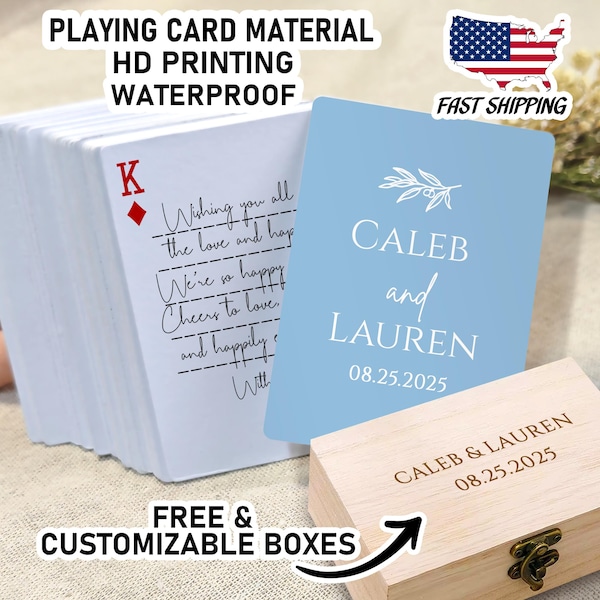 Personalized Playing Cards Monogram Playing Cards Wedding Playing Cards ...