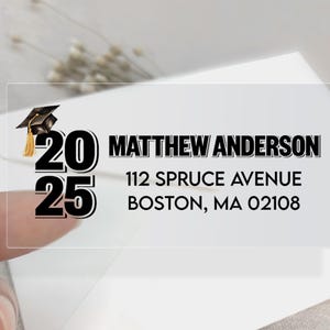 2025 Graduation Address Labels/Graduation Return Address Label/Graduation Announcement or Invitation, Recipient, Guest List and Return label