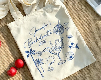 Custom Bachelorette & Wedding Bags, Personalized Bachelorette Gifts, Gift for Bridesmaids