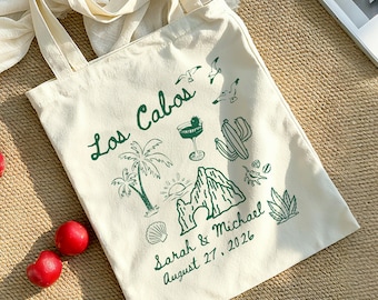 Wedding Guest Party Favor Bags/Custom Wedding Canvas Tote Bags/Personalized Wedding Photo Gift Bags/Stylish Wedding Celebration Favor Tote