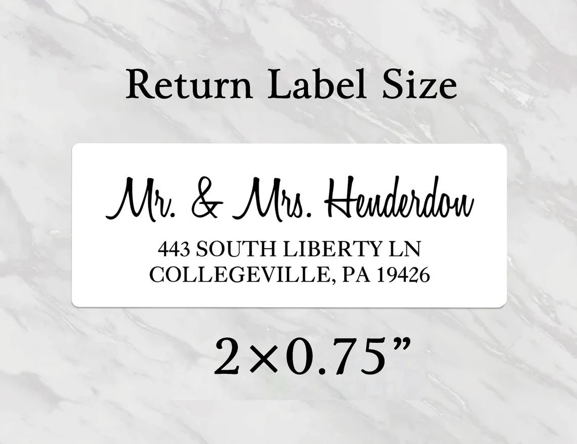 Clear Return Address Labels Wedding Invitation Address Stickers ...