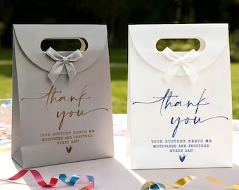 Custom Thank You Paper Gift Bag/Bulk Wedding Favor Bag/Wedding Welcome Bag/Personalized Gift Bag for Guests/Thank You for Coming Party Favor