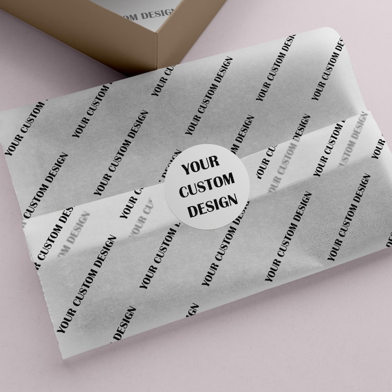 Personalized Tissue Paper/Branded Gift Tissue Paper/Business Wrapping Paper/Packaging Paper for Weddings, Birthdays, Business Events