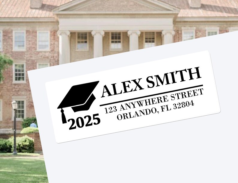 Graduation Music Address Labels Clear Address Labels for Graduation Return Address Labels Grad Address ...