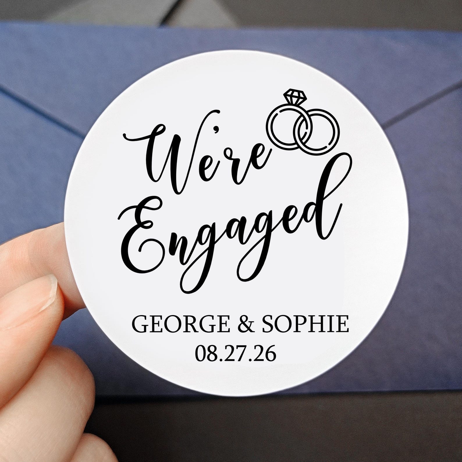 Personalized Stickers for Engagement Favors & Envelopes/custom Gift ...