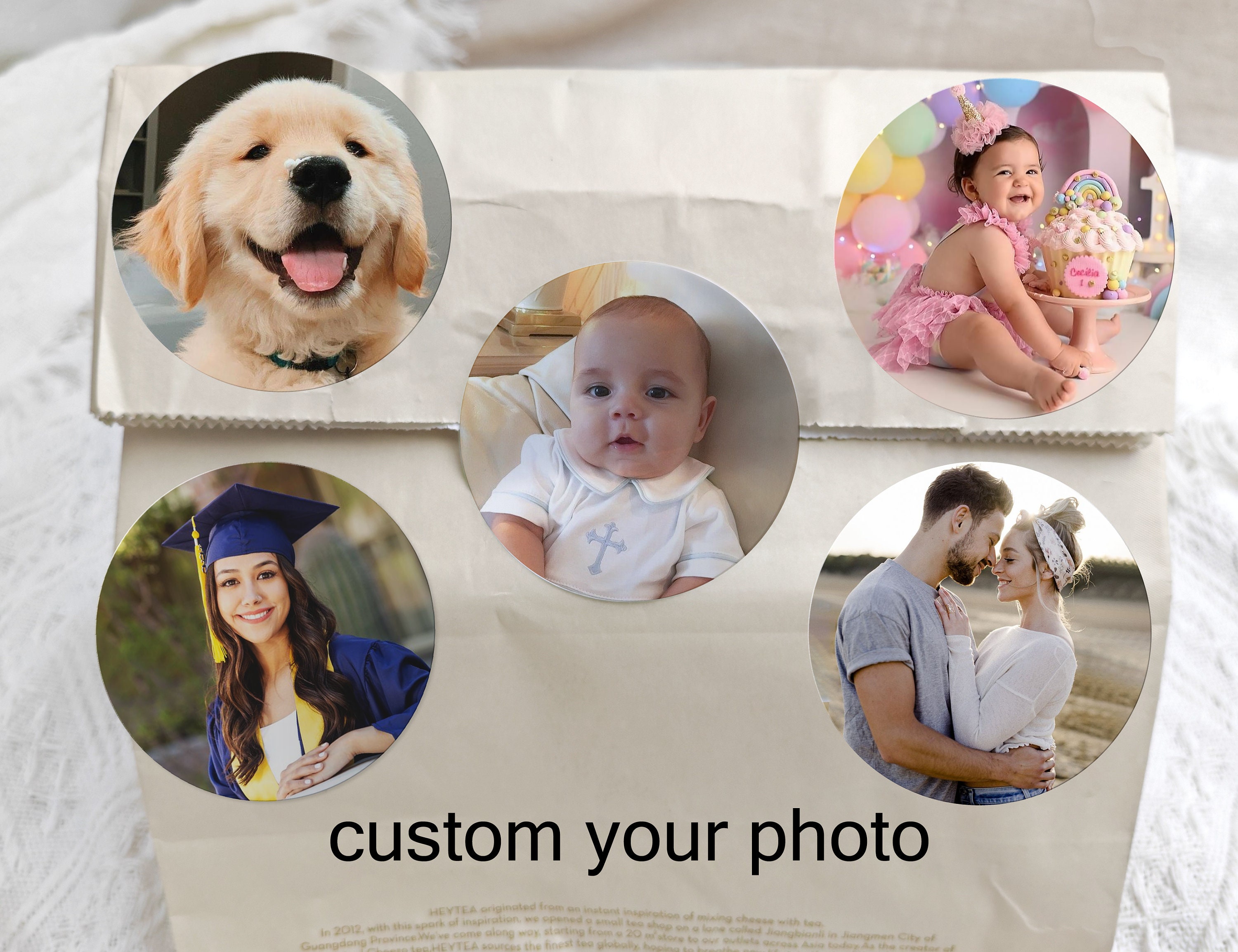 Custom Picture Stickers/custom Photo Stickers Printed on Paper- Perfect ...