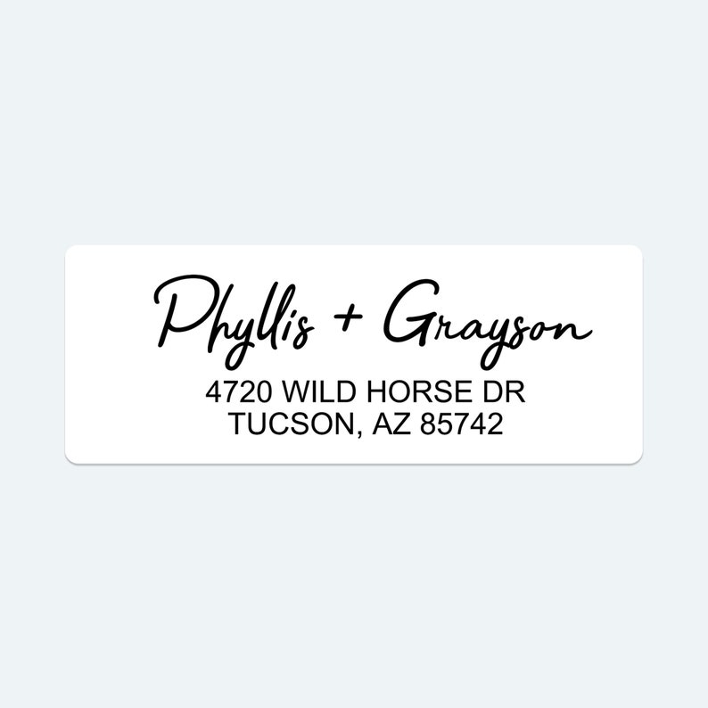 60 X CLEAR Address Stickers/transparent Custom Printed Return Address