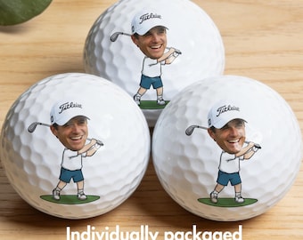 Custom Cartoon Golf Balls, Funny Birthday Golf Ball, Unique Golfer Present, Dad & Husband Personalized Gift, Groomsmen Gift, Wedding Gift