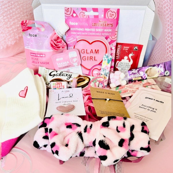 Luxury Pamper Hamper For Her, Self Care Gift Box, Tween Sleepover, Personalised Birthday Letterbox Gift, For Mum, For Wife, Teenage Gift