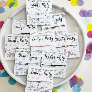 Personalised Birthday Party Favour Wish Bracelet: Gold Heart Charm