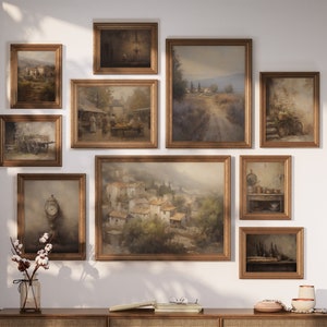 French Country Vintage Digital Prints | Rustic Home Decor Wall Art PRINTABLE SET of 10