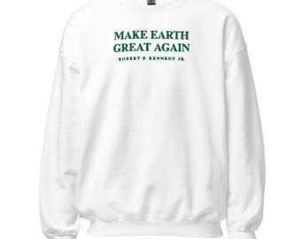 Make Earth Great Again embroidered crewneck sweatshirt