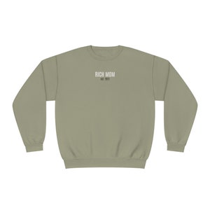 RICH MOM print crewneck sweatshirt, print sweatshirt