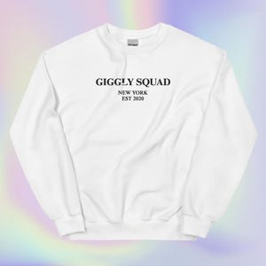 GIGGLY SQUAD embroidered crewneck sweatshirt
