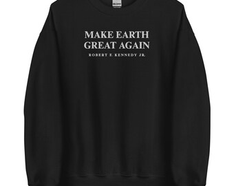 Make Earth Great Again embroidered crewneck sweatshirt