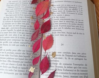 Bookmark/bookmark autumn leaves and artisanal gold leaf