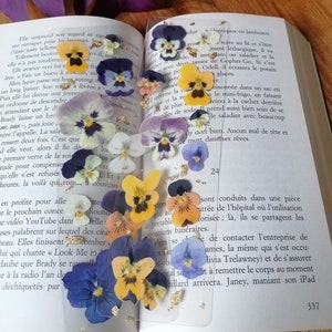 Handmade bookmark/bookmark with thoughts and gold leaf