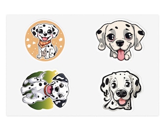 Dalmatian Stickers, Vinyl Stickers, Happy Dalmatian Stickers, Laptop Decals, Water Bottle Stickers, Pet Stickers, Gift Stickers, Dog Sticker