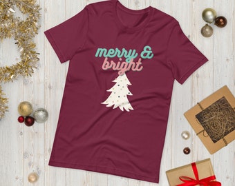 Merry and Bright Christmas Unisex t-shirt