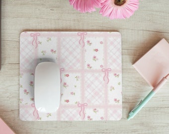 Coquette mousepad strik coquette cadeau schattige muismat roze bureaumat strik roze muismat pop cadeau voor coquette cadeau