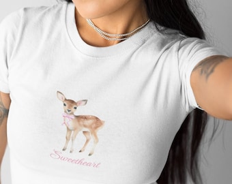 Coquette Deer Shirt Coquette Clothing Trendy Gift For Her Woman Shirt Coquette Shirt Trendy Gift For Daughter Dollette Cute Gift Aesthetic