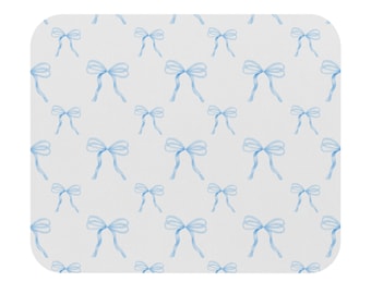 Coquette mousepad strik coquette cadeau schattige muismat babyblauw bureaumat strik blauwe muismat pop cadeau voor coquette cadeau babyblauw cadeau