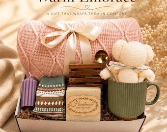 Self Care Gift Box, Relaxation Spa Set, Birthday Gift for Her, Thinking of You Gift, Get Well Soon Care Package Gift Box for Her Comfort Box