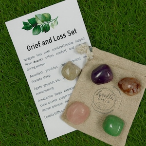 Grief & Loss Crystal Set: Comfort, Memorial Gift