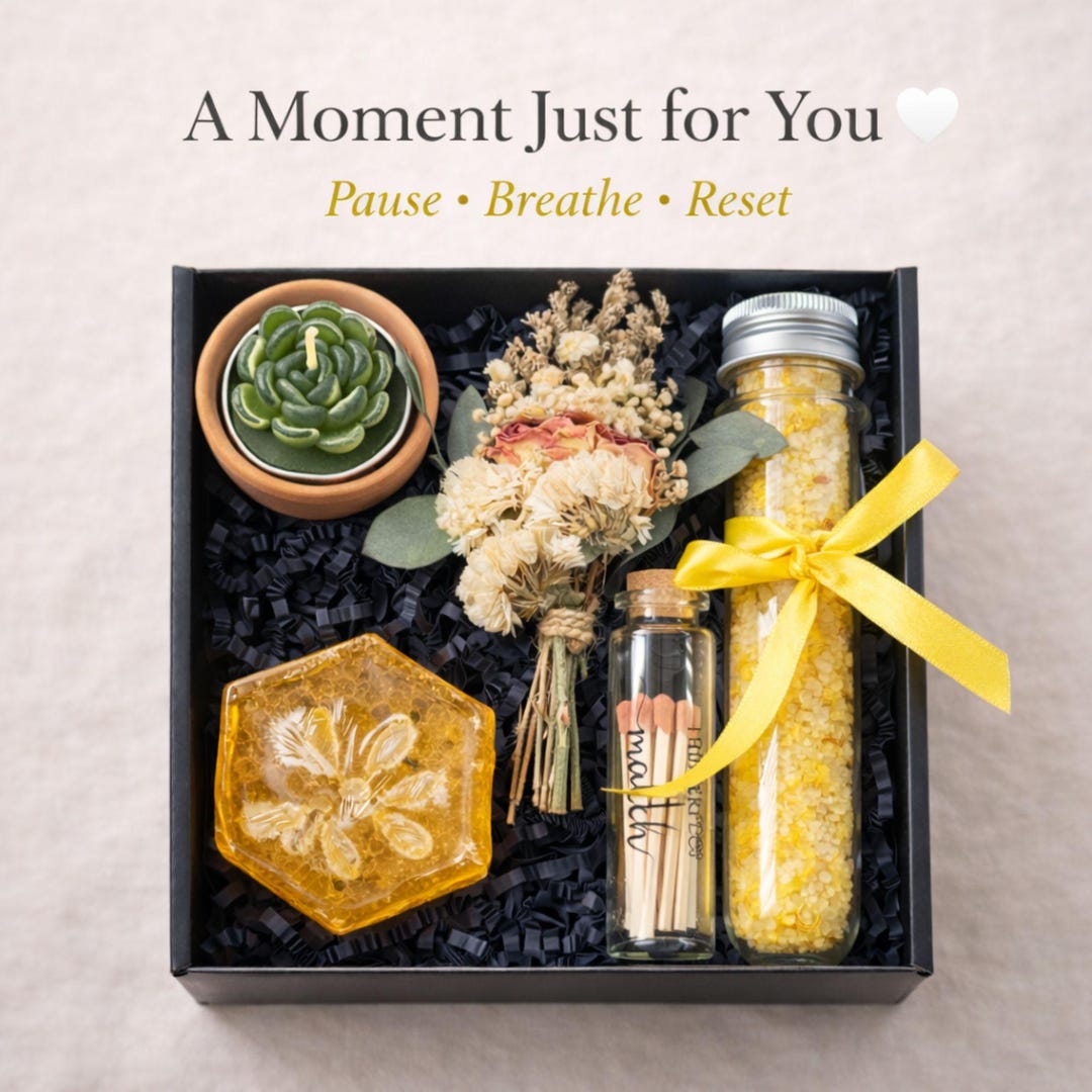 Self Care Gift Box Relaxation Kit Stress Relief Care Package Spa Gift ...