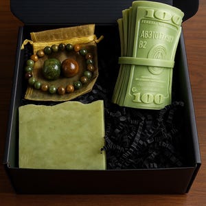 Prosperity Gift Set Manifest Money Attract Money Wealth Bracelet for Men & Woman Wealth Maker Bracelet Prosperity Crystals Gift for Her Him
