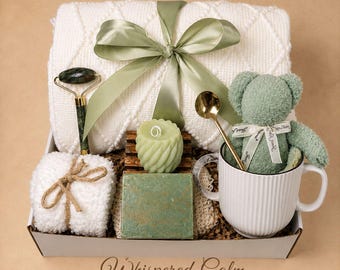 Thinking of You Care Package for Women Sympathy Gift Box with Cozy Blanket Condolence Basket Bereavement Self Care Gift for Grieving Friend