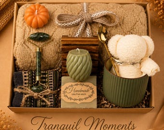 Fall Care Package for Her, Cozy Blanket Gift Box, Thanksgiving Gift Basket, Hug in a Box, Thinking of You Self Care Box, Get Well Soon