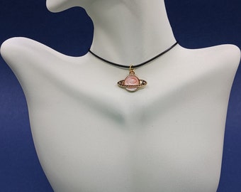 Saturn Necklace, Space Pendant, Planet necklace, Saturn Pendant, Y2K necklace, Saturn Charm, Space Necklace, Space Jewelry, Space Charm