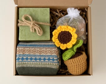 Hug in Box Gift, Self Care Package, Spa Gift Set for Her, Cozy Relaxing Gift Basket, Thinking of You, Thank you Gift Box, Small care package