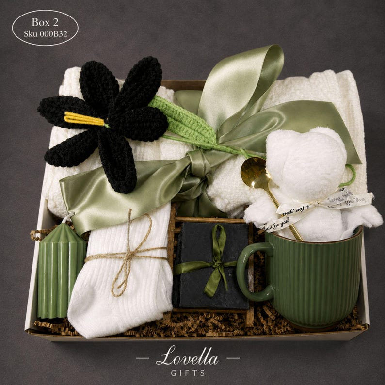 Sympathy gift box for loss of loved one featuring cozy blanket, handmade soap, ceramic mug with spoon, plush teddy bear and soft towel, bereavement care package for grief support and comfort during difficult times, condolence gift basket for women, thinking of you gift, memorial gift box, healing and recovery self care set, ready to gift sympathy package, thoughtful loss gift, comfort care box for grieving friend or family