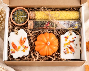 Fall Gift Box for Women, Autumn Self Care Gift Basket, Pumpkin Spa Gift Box, Fall Birthday Gift for Her, Thinking of You Care Package Gift