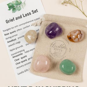 Grief & Loss Crystal Set: Comfort, Remembrance, Bereavement Gift