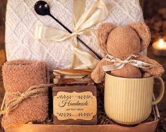 Sending Hugs Gift Box, Comfort Package, Thoughtful Self Care Present for Women