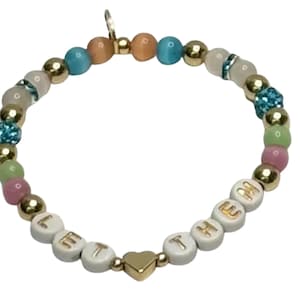 Inspirational Beaded Word Bracelet: &quot;Let Them&quot;