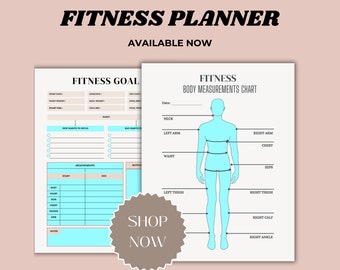 Digital Fitness Planner Fitness Notion Template Weight Loss Progress Tracker Fitness Planner PLR Notion Templates Meal Planner