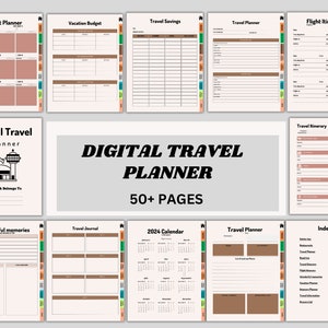 Goodnotes Travel Planner hyperlinked & Journal, Digital Travel Journal, Planner, Vacation Planner, Vacation Journal, hyperlink planner