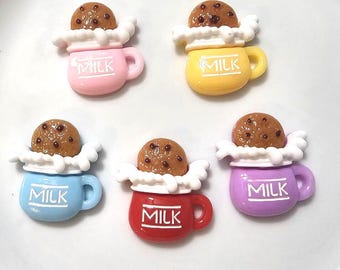 Milk and Cookies Cabochons: Christmas Slime Charms