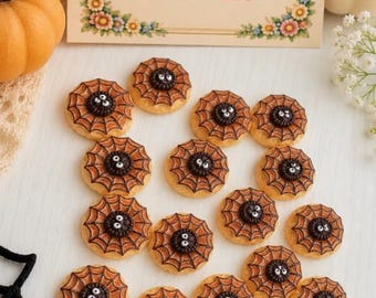 Halloween Spider Web Cookies – Spooky Fake Cookie Embellishments