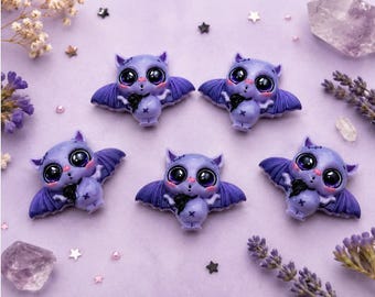 purple bat cabochons! Set of 5