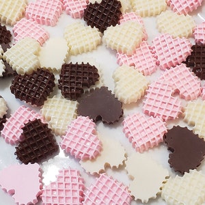 Heart Cookie Wafers Cabochon