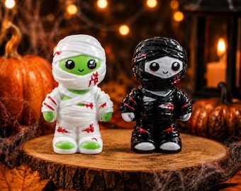 Halloween Mummy Flatback Cabochons Set of 2