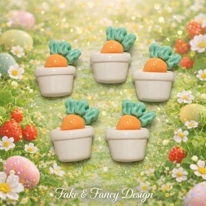 carrot in a pot cabochon